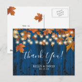 Herbst verlässt Navy Barn Hochzeit im Herbst Viele Postkarte (Vorne/Hinten)