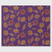 Herbst verlässt photographisch auf geschenkpapier (Flach)