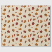 Herbst verlässt photographisch auf geschenkpapier (Flach)