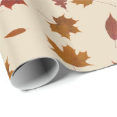 Herbst verlässt photographisch auf geschenkpapier (Rolleneckpunkt)