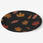 Herbst verlässt photographisch auf pappteller (Schrägansicht)