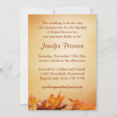 Herbst verlässt Regenschirm Brautparty einzuladen Einladung (Rückseite)