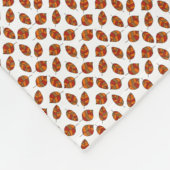 Herbst verlässt rotes Blatt-Muster auf Fleecedecke (Ecke)