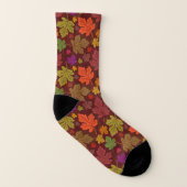 Herbst verlässt schönes Fall-Ahorn-Blatt-Muster Socken (Rechts - Außen)