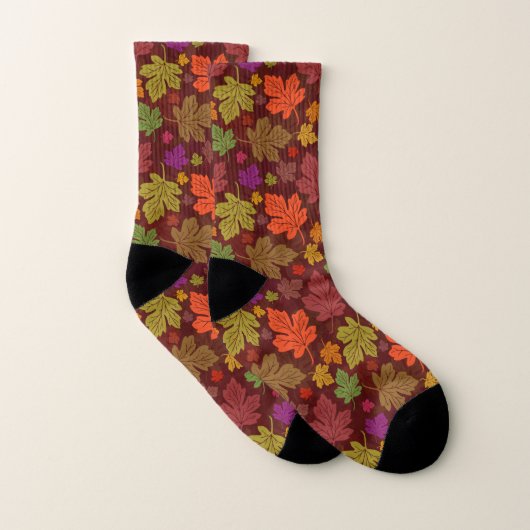 Herbst verlässt schönes Fall-Ahorn-Blatt-Muster Socken (Paar)