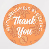 Herbst verlässt Social Media kleine Unternehmen Da Etiketten (Design 2)