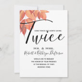 Herbst verlässt Sprichwort es zweimal wöchentlich Einladung (Vorderseite)