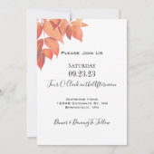 Herbst verlässt Sprichwort es zweimal wöchentlich  Einladung (Rückseite)