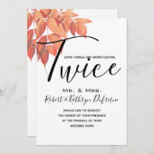 Herbst verlässt Sprichwort es zweimal wöchentlich  Einladung (Vorne/Hinten)