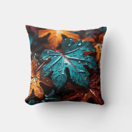 "Herbst verlässt Symphony: Raindrops on Fall Folia Kissen