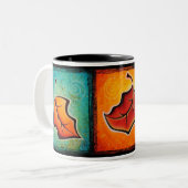 Herbst verlässt Tasse (Vorderseite Links)