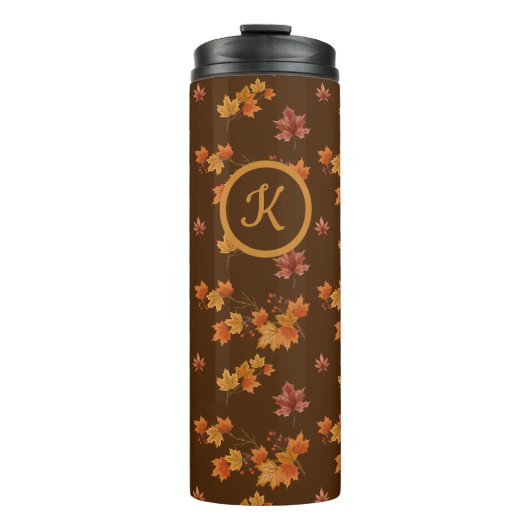 Herbst verlässt Thermal Tumbler Thermosbecher (Vorderseite)