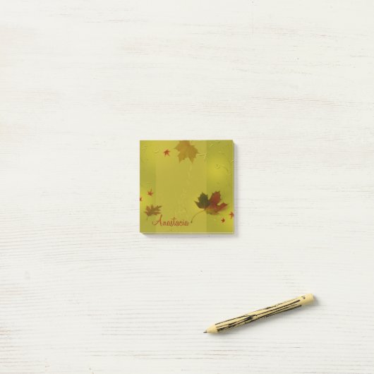 Herbst verlässt Verzierungen - Posten-it® Post-it Klebezettel (Auf Schreibtisch)