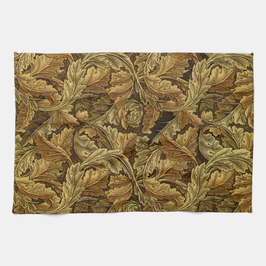 Herbst verlässt William Morris Muster Geschirrtuch (Horizontal)