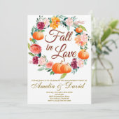 Herbst Verlobung einladen, Herbst Paare Dusche Einladung (Stehend Vorderseite)