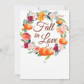 Herbst Verlobung einladen, Herbst Paare Dusche Einladung (Rückseite)