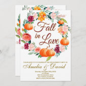 Herbst Verlobung einladen, Herbst Paare Dusche Einladung (Vorne/Hinten)