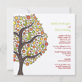 Herbst-Verlobung Herbst Hochzeitsbaum Einladung (Rückseite)