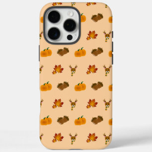 Herbst Vibes Deer Maple Blätter Pumpkin Acorns iPhone 16 Pro Max Hülle