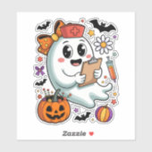 Herbst Vibes Ghost Nurse Herbst Aufkleber (Blatt)