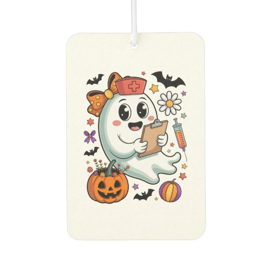 Herbst Vibes Ghost Nurse Herbst Autolufterfrischer (Vorderseite)