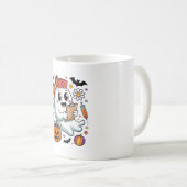 Herbst Vibes Ghost Nurse Herbst Kaffeetasse (VorderseiteRechts)