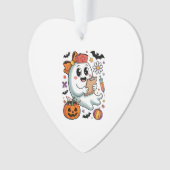 Herbst Vibes Ghost Nurse Herbst Ornament (Vorderseite)