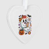 Herbst Vibes Ghost Nurse Herbst Ornament (Vorderseite)