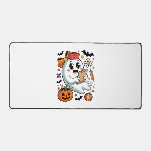 Herbst Vibes Ghost Nurse Herbst Schreibtischunterlage (Vorderseite)