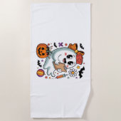 Herbst Vibes Ghost Nurse Herbst Strandtuch (Vorderseite)