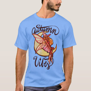 Herbst Vibes Moon Witz Schwarze Märchen Kunst T-Shirt