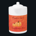 Herbst Vibes-Pumpkin Gewürz-<br><div class="desc">Tauchen Sie ein in die warme Herbstumpflasterei mit unserer faszinierenden Herbstfarben-Kollektion. Jedes Stück ist eine Sinfonie der schönsten Farben der Natur,  sorgfältig darauf ausgerichtet,  Ihnen das Wesen der Saison zu vermitteln. Mit dem zusätzlichen Pumpkin Gewürz - Alles ist schön,  gibt diesem Teekessel eine warme und beruhigende Atmosphäre.</div>