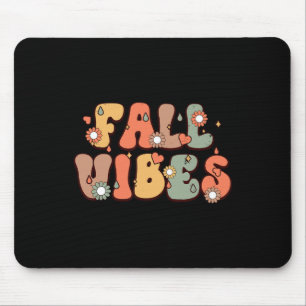 Herbst Vibes Vintag Groovy Herbstsaison Mousepad