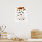 Herbst Vielen Dank für den Herbst der Brautdusche Poster (Küche)