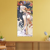 Herbst (vier Jahreszeiten), Alphonse Mucha Canvas  Leinwanddruck (Insitu (Wohnzimmer))