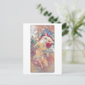 Herbst (vier Jahreszeiten), Alphonse Mucha Postkarte (Stehend Vorderseite)