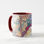 Herbst (vier Jahreszeiten), Alphonse Mucha Tasse (Vorderseite Links)