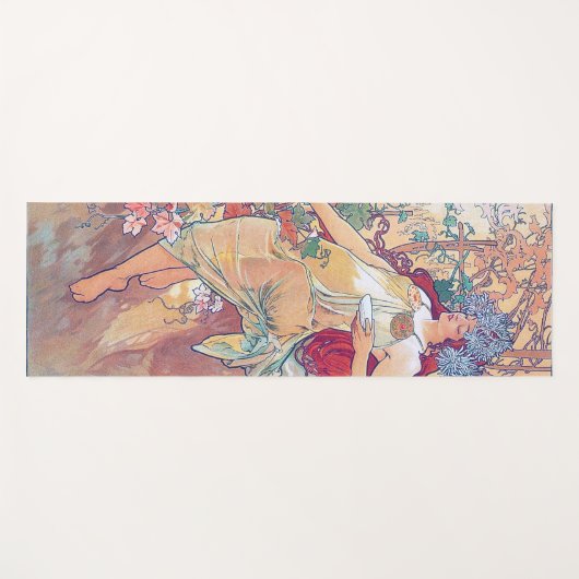 Herbst (vier Jahreszeiten), Alphonse Mucha Yogamatte (Vorderseite (Horizontal))