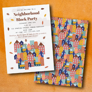Herbst-Viertel-Blockparty Einladung
