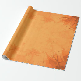 Herbst Viktorianisch-braunes Orangenmuster Geschenkpapier
