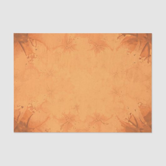 Herbst Viktorianisch-braunes Orangenmuster Seidenpapier (Vorderseite)