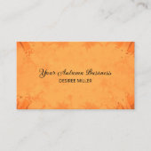 Herbst Viktorianisch Burnt Orange Wasserfarbmuster Visitenkarte (Vorderseite)