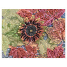 Herbst Vintag Sonnenblumen Rustikal-braune Ahorn-B