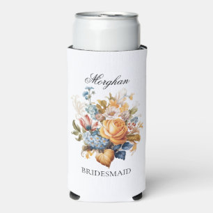 Herbst Vintage Blume Bridesmaid Vorschlag Geschenk Selters Dosenkühler