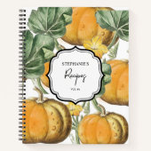 Herbst Vintage Pumpkins Erntedank Rezept Notizblock (Vorderseite)