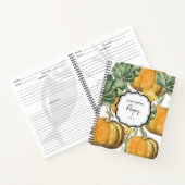 Herbst Vintage Pumpkins Erntedank Rezept Notizblock (Innenseite)