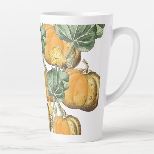 Herbst Vintage Pumpkins Milchtasse (Rechts)