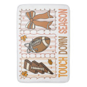 Herbst Vintager Fußballspieltag Badematte (Vorderseite Vertikal)