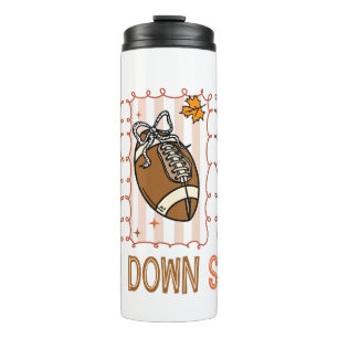 Herbst Vintager Fußballspieltag Thermosbecher