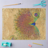 Herbst Vintager Pfauenfederhalter Seidenpapier (Basteln)
